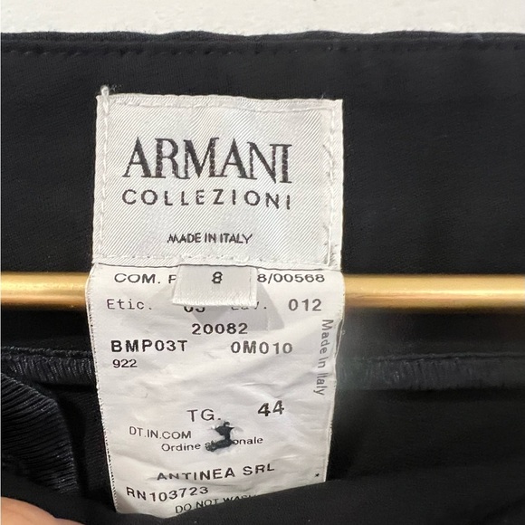 ARMANI COLLEZIONI  BLACK  PANTS  SIZE 8 MADE IN ITALY - Picture 6 of 10